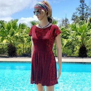 Fever 21 red dress sz Lg mini dress, floral